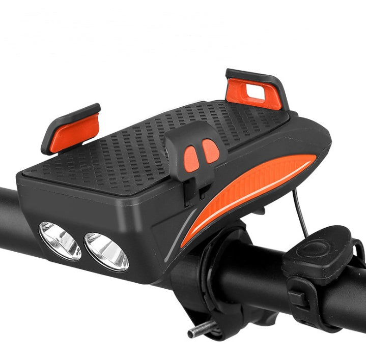 4-in-1 Bike Mount — Light, Horn, Phone Holder & Power Bank
