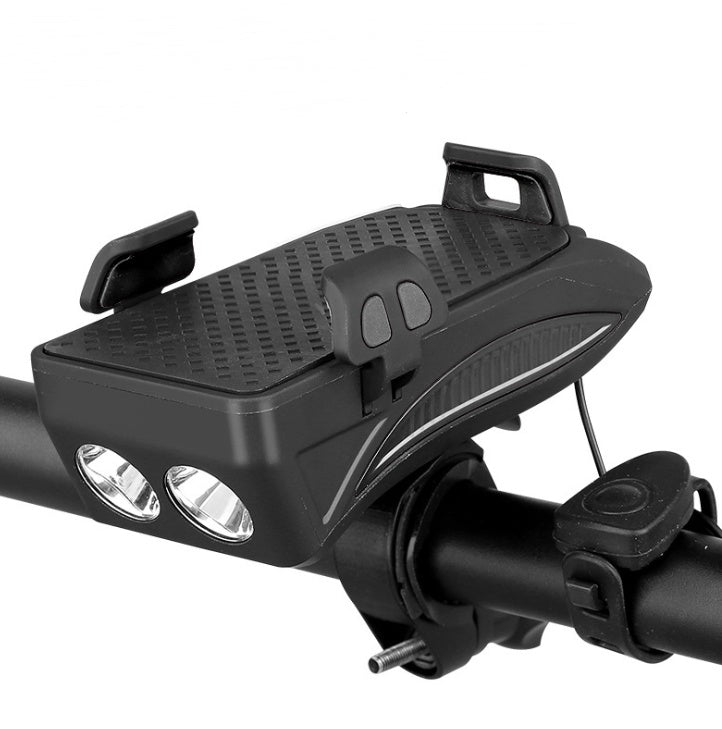 4-in-1 Bike Mount — Light, Horn, Phone Holder & Power Bank