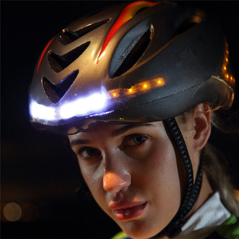 Smart Cycling Helmet — LED Turn Signals & Brake Light