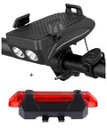 4-in-1 Bike Mount — Light, Horn, Phone Holder & Power Bank