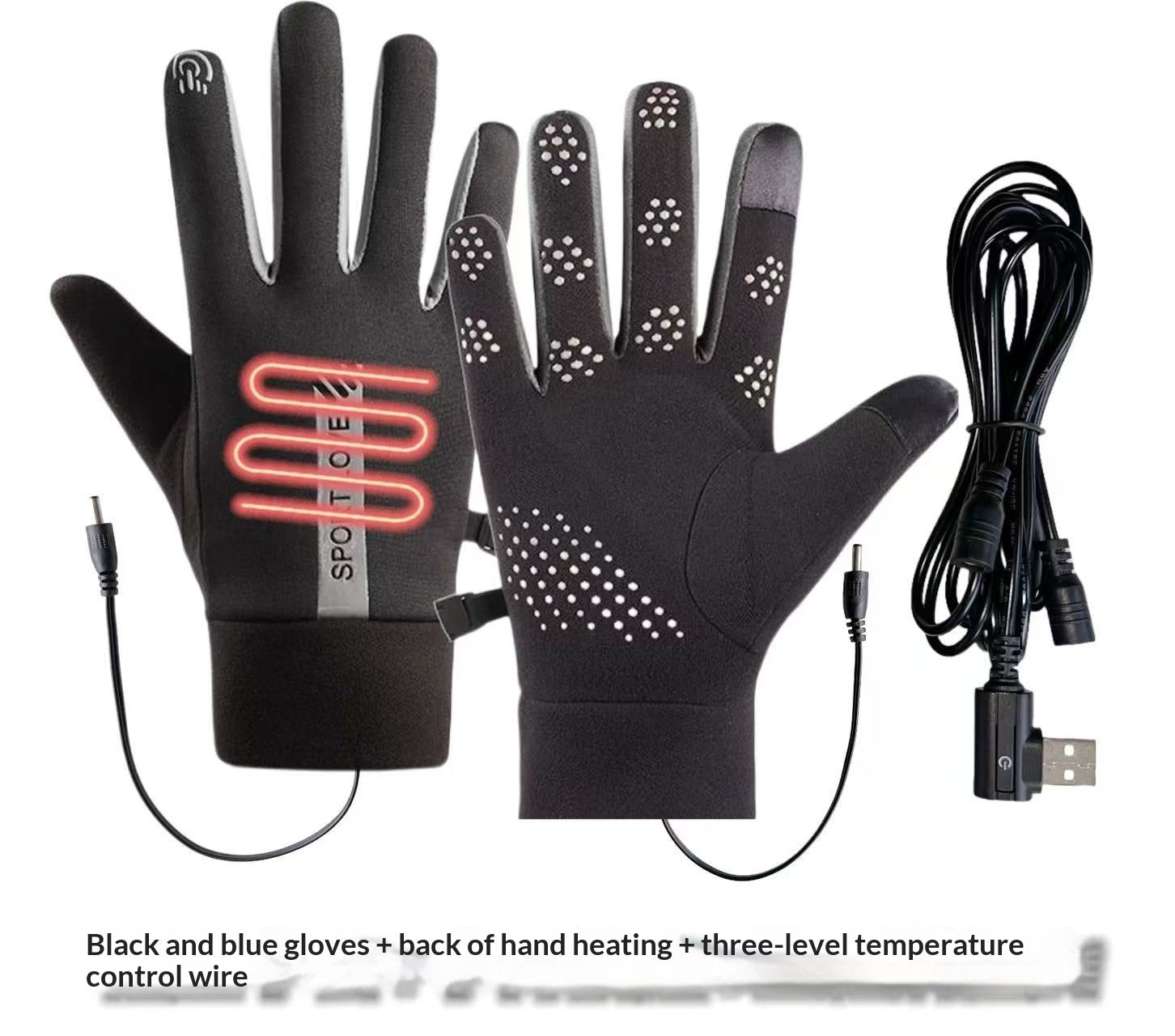 USB Heated Cycling Gloves — 3 Temperature Settings