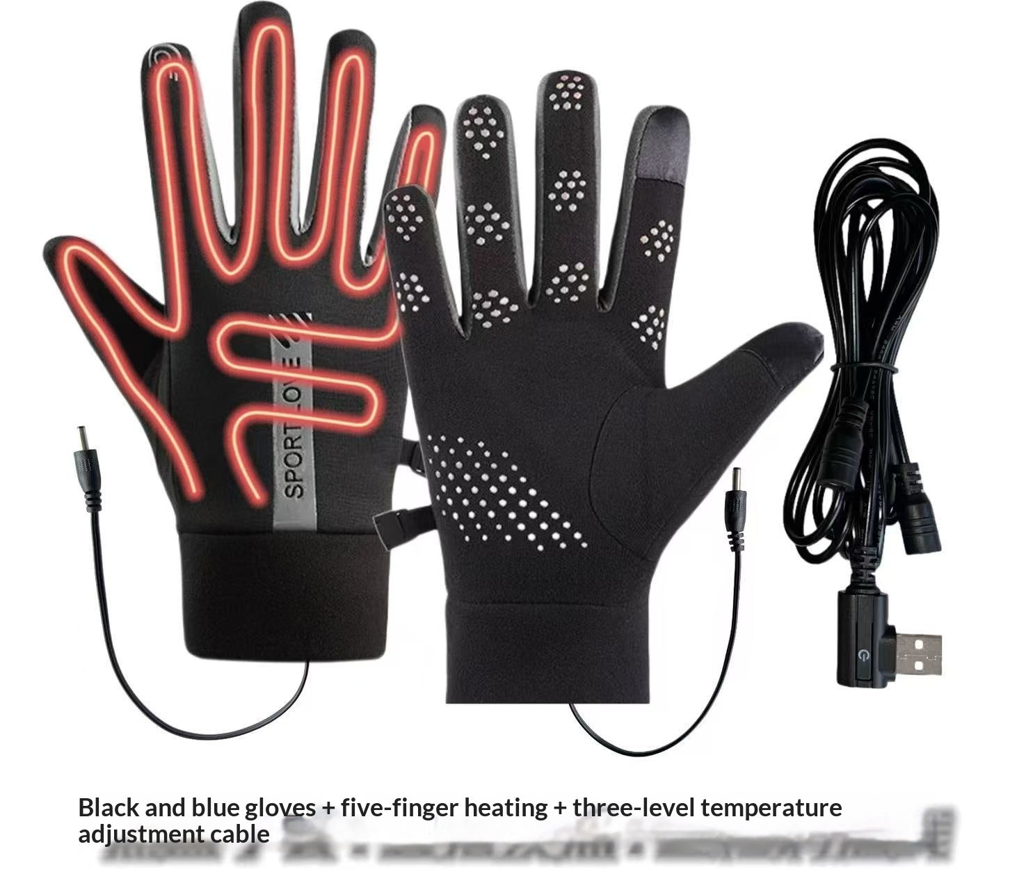 USB Heated Cycling Gloves — 3 Temperature Settings