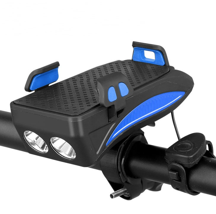 4-in-1 Bike Mount — Light, Horn, Phone Holder & Power Bank
