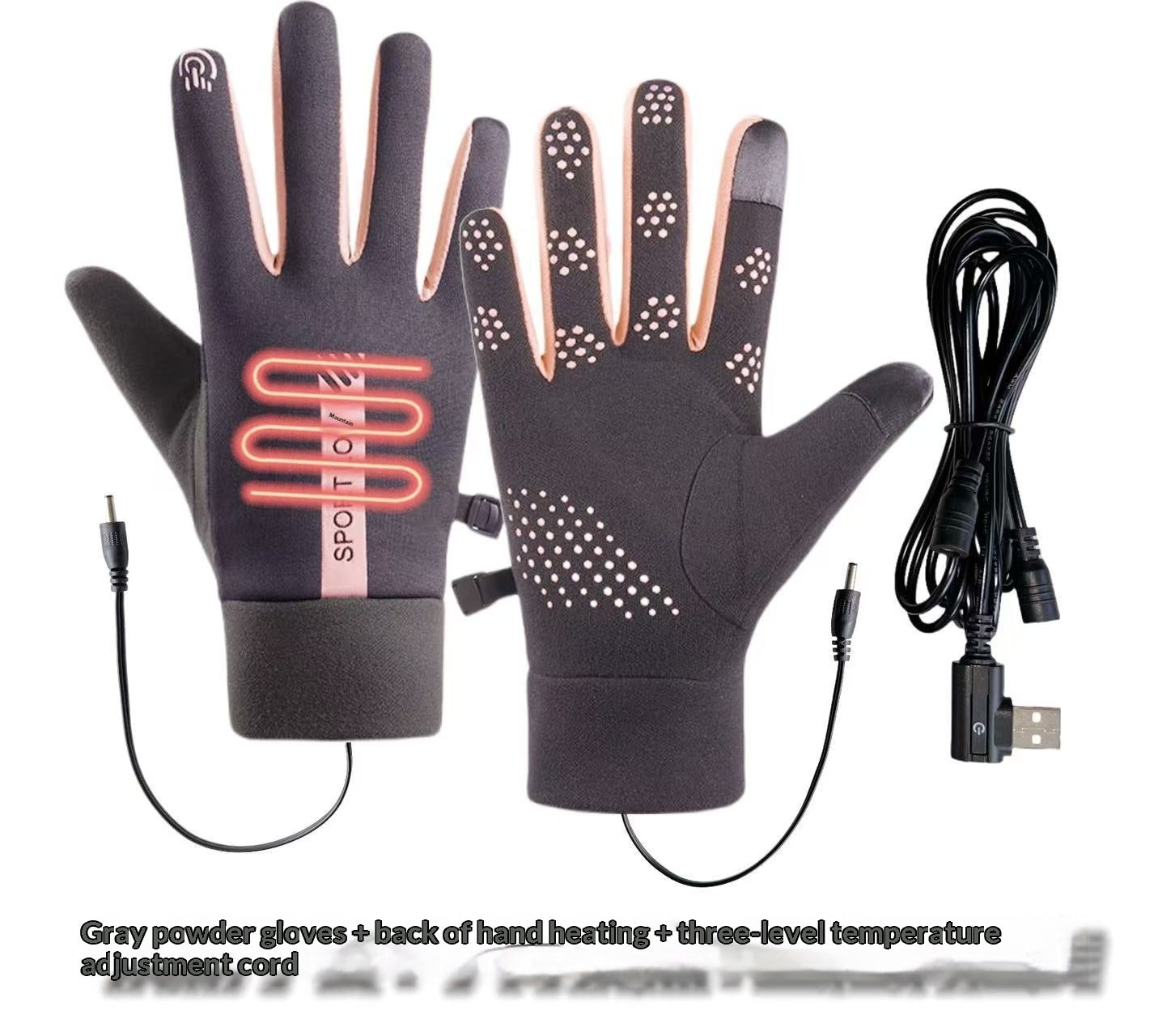 USB Heated Cycling Gloves — 3 Temperature Settings