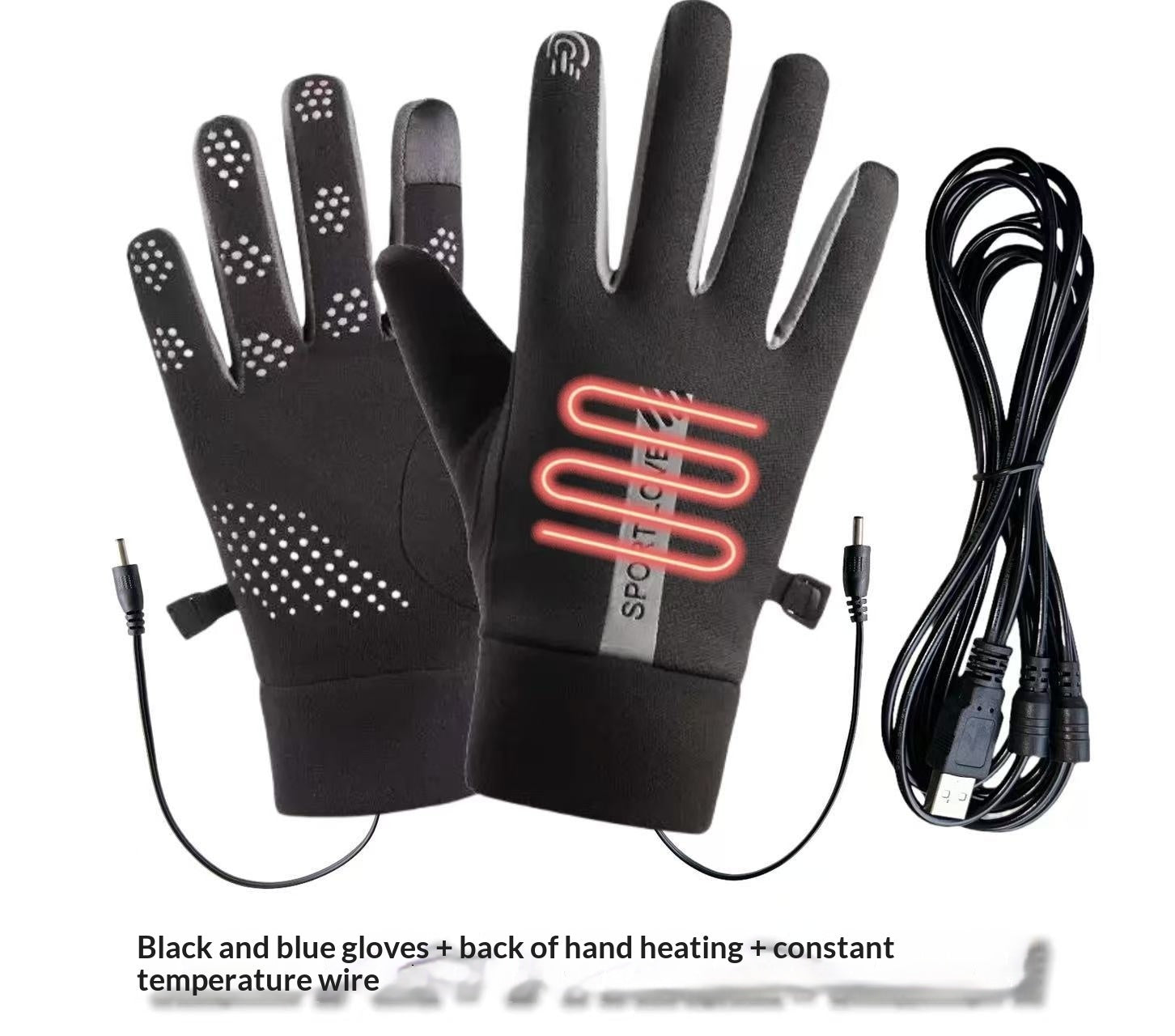 USB Heated Cycling Gloves — 3 Temperature Settings
