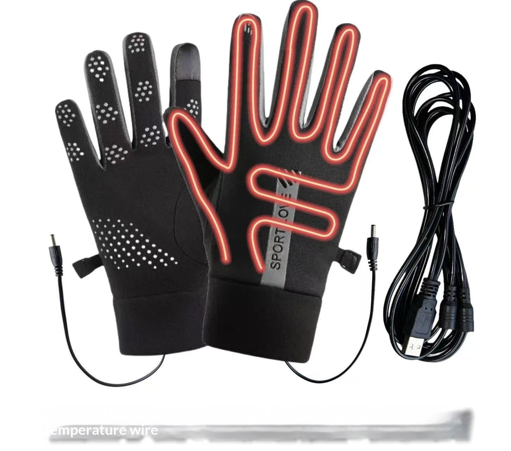 USB Heated Cycling Gloves — 3 Temperature Settings