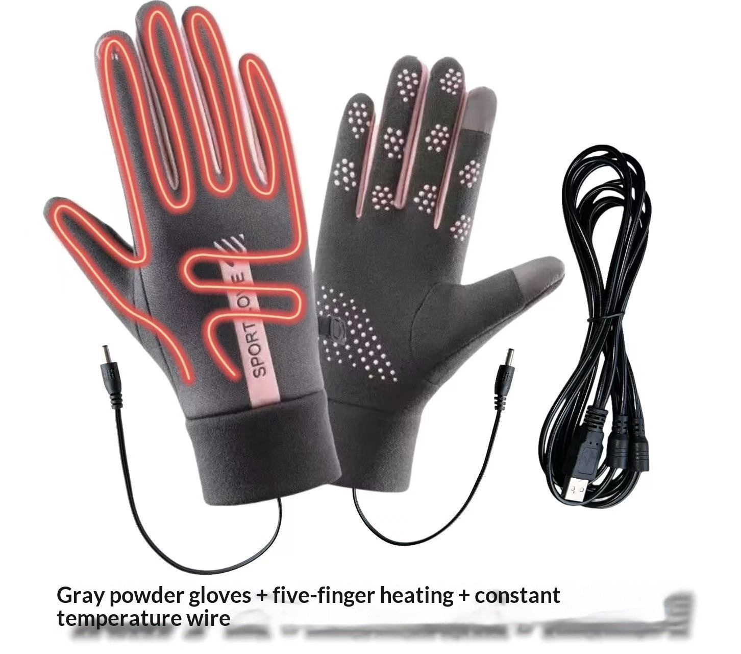 USB Heated Cycling Gloves — 3 Temperature Settings